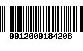 Código de Barras 0012000184208