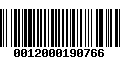 Código de Barras 0012000190766