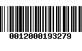 Código de Barras 0012000193279