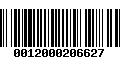 Código de Barras 0012000206627