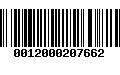 Código de Barras 0012000207662