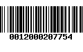 Código de Barras 0012000207754