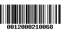 Código de Barras 0012000210068