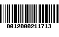 Código de Barras 0012000211713