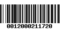 Código de Barras 0012000211720