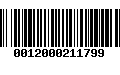 Código de Barras 0012000211799