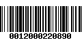 Código de Barras 0012000220890