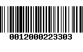 Código de Barras 0012000223303