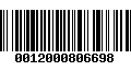 Código de Barras 0012000806698