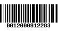 Código de Barras 0012000912283