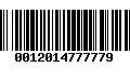 Código de Barras 0012014777779