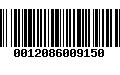 Código de Barras 0012086009150