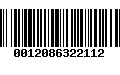 Código de Barras 0012086322112