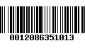 Código de Barras 0012086351013