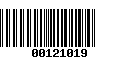 Código de Barras 00121019