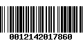 Código de Barras 0012142017860