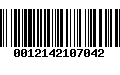 Código de Barras 0012142107042