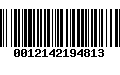 Código de Barras 0012142194813