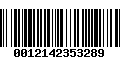 Código de Barras 0012142353289