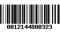 Código de Barras 0012144800323