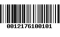 Código de Barras 0012176100101