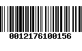 Código de Barras 0012176100156