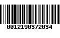 Código de Barras 0012190372034