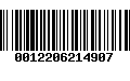 Código de Barras 0012206214907