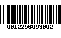 Código de Barras 0012256093002