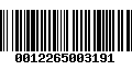 Código de Barras 0012265003191