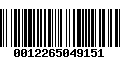 Código de Barras 0012265049151