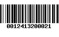 Código de Barras 0012413200021