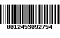 Código de Barras 0012453092754