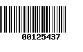 Código de Barras 00125437