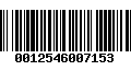 Código de Barras 0012546007153