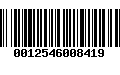 Código de Barras 0012546008419