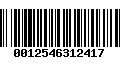 Código de Barras 0012546312417