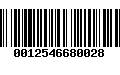 Código de Barras 0012546680028