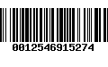 Código de Barras 0012546915274