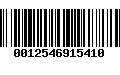 Código de Barras 0012546915410