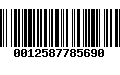 Código de Barras 0012587785690