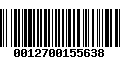 Código de Barras 0012700155638