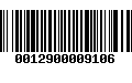 Código de Barras 0012900009106