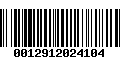 Código de Barras 0012912024104