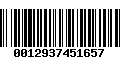 Código de Barras 0012937451657