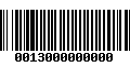 Código de Barras 0013000000000