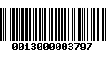 Código de Barras 0013000003797