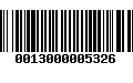 Código de Barras 0013000005326