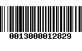 Código de Barras 0013000012829