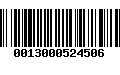 Código de Barras 0013000524506